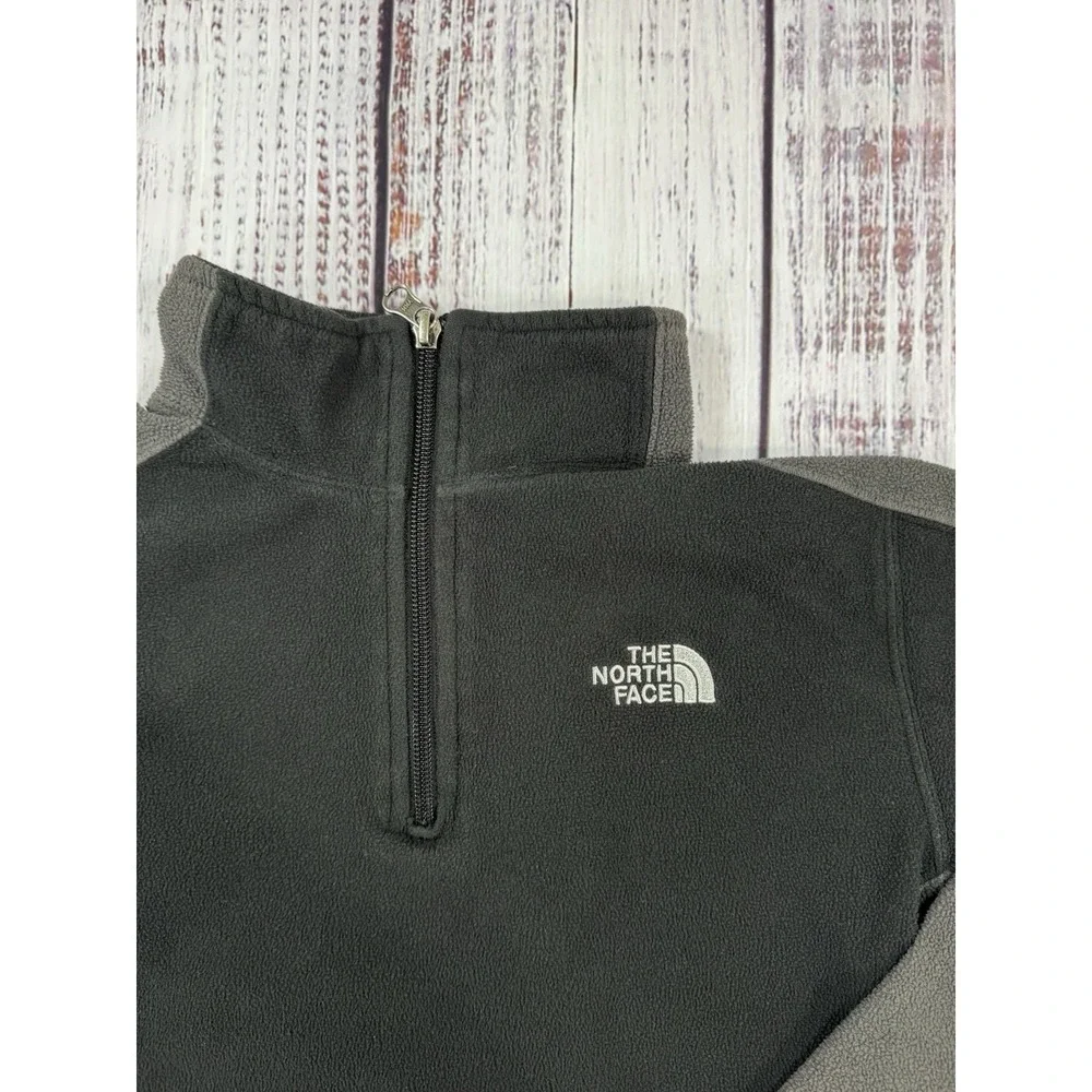 The North Face Sweater Jacket Mens Black‎ Gray Zip Fleece